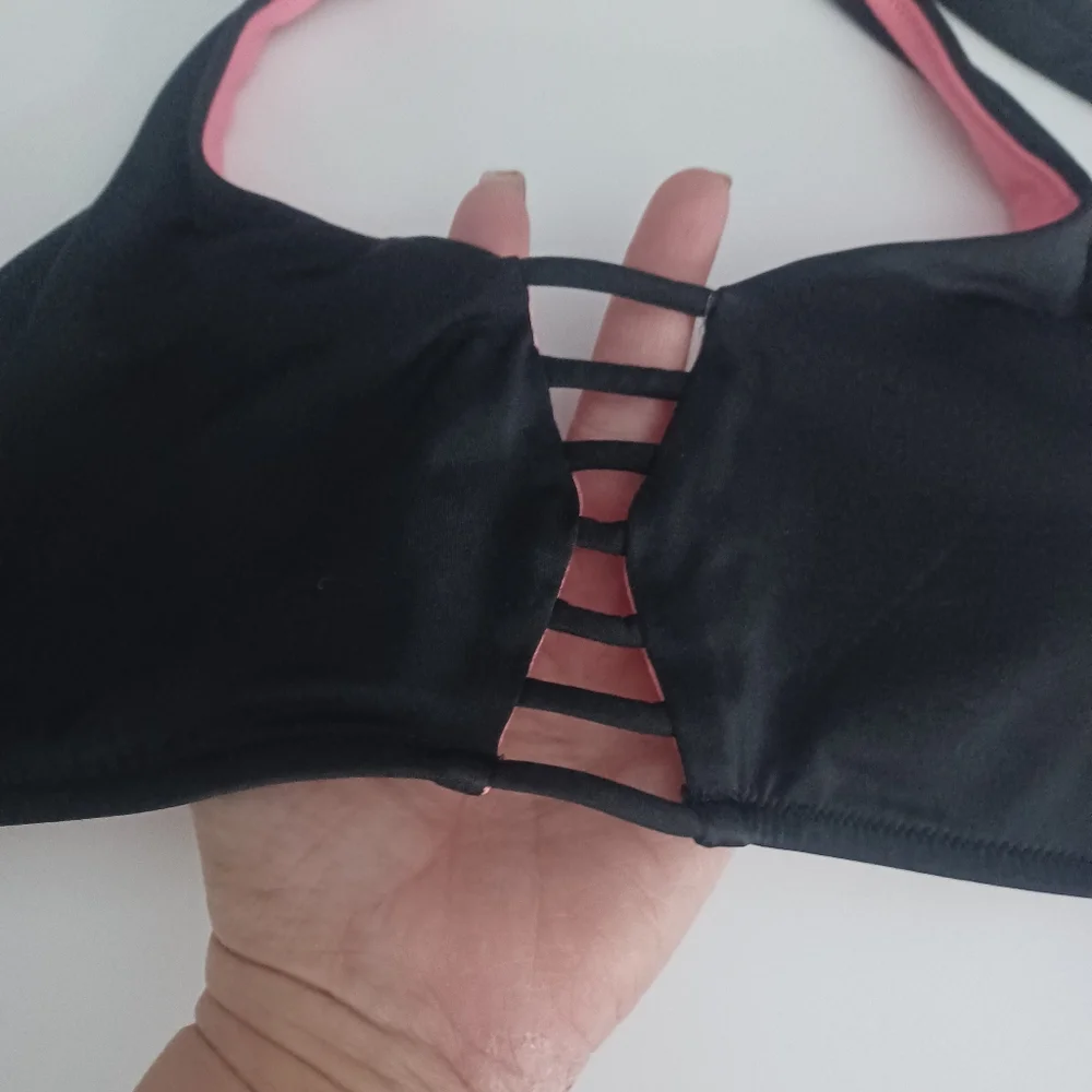Victoria's Secret Pink Lattice Front Bikini Top Sz M